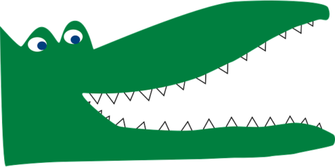 crocodile with mouth open