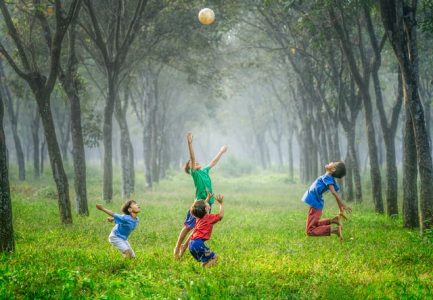 Students playing during recess