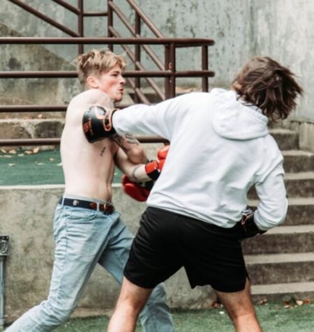 2 Boys fighting