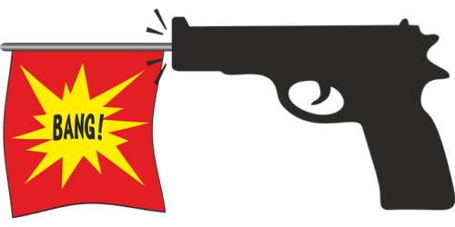 Pistol bang graphic