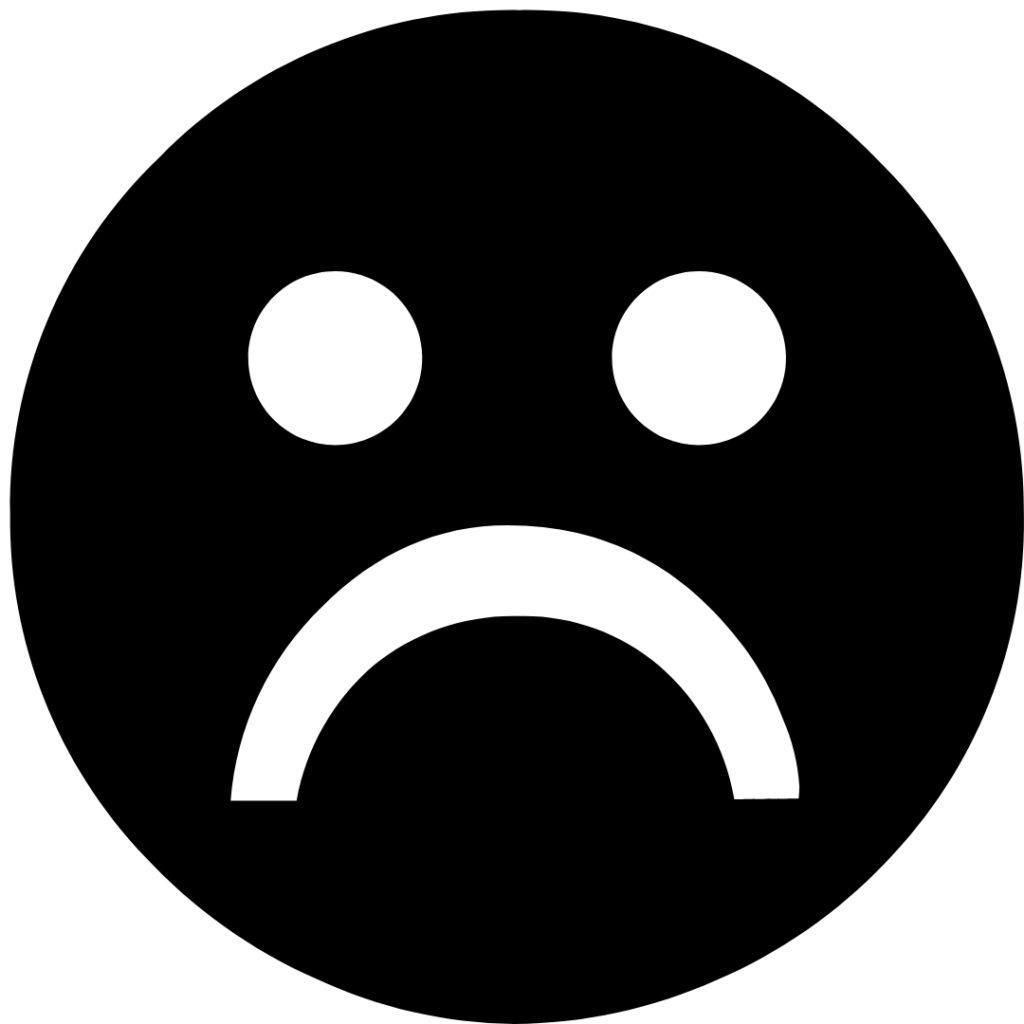 frowning face vector graphic