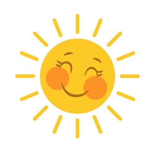 Sun graphic smiling