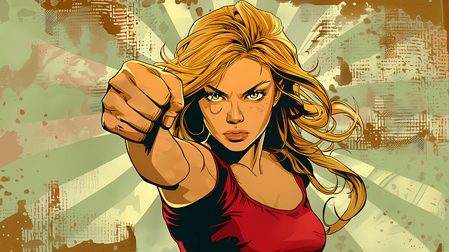 Mom vector graphic, ai with fist punching